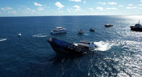 Imagem do post Ferryboat Juracy Magalhães Jr. é afundado para Incentivar turismo de mergulho em Salvador