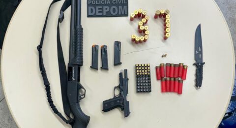 Imagem do post Armas e munições de autor de violência doméstica são apreendidas em São Sebastião do Passé
