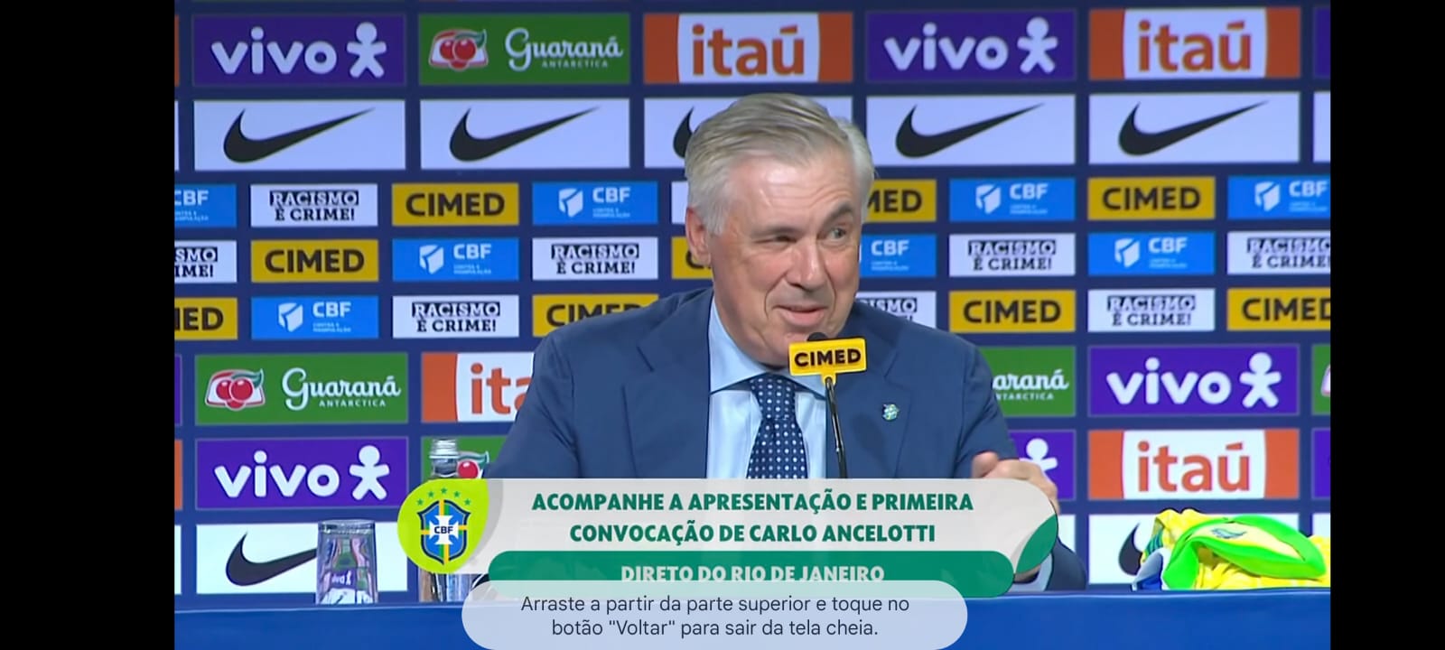 Carlo Ancelotti convoca a Seleção Brasileira pela primeira vez