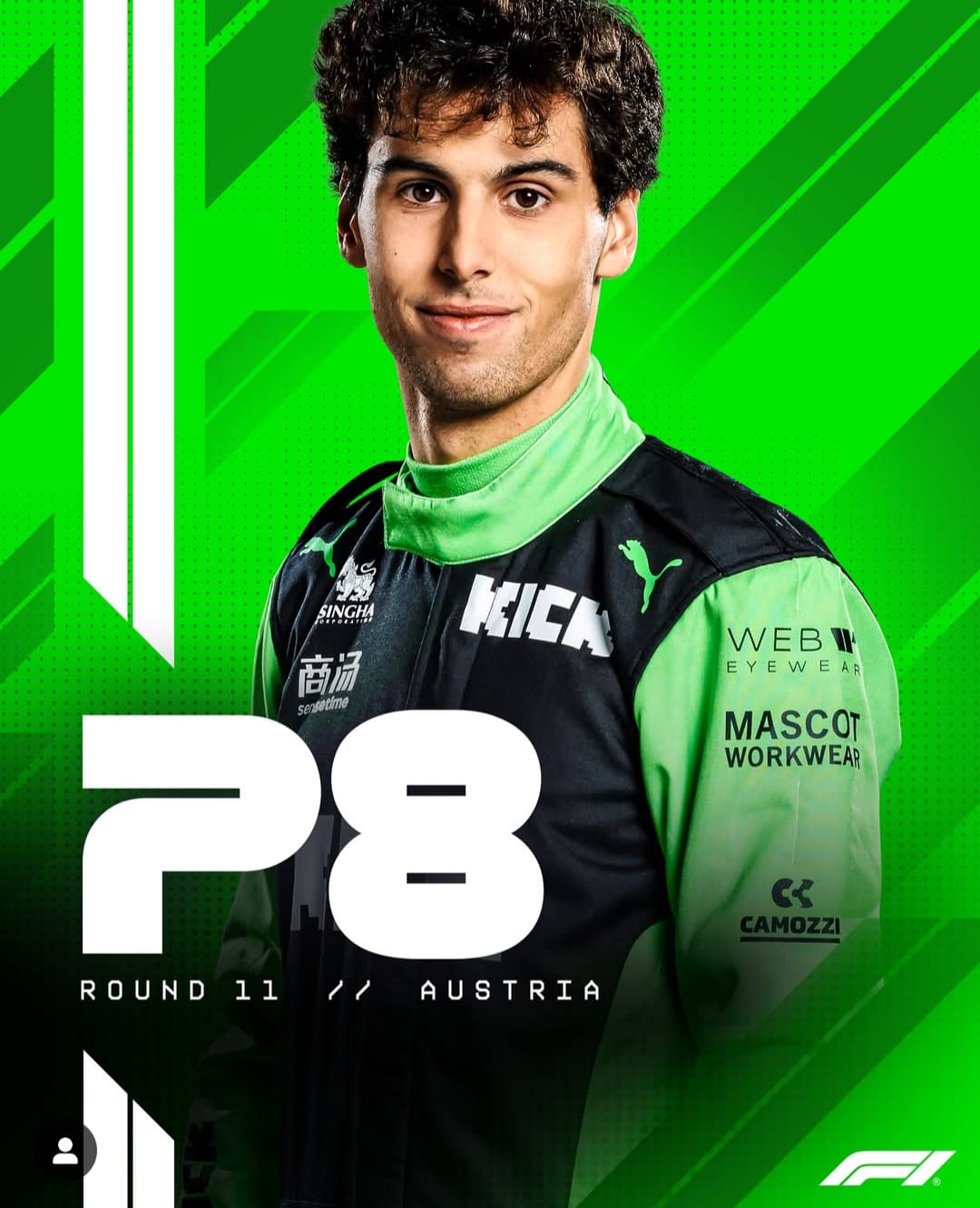 Bortoleto brilha e larga em 8º no GP da Áustria