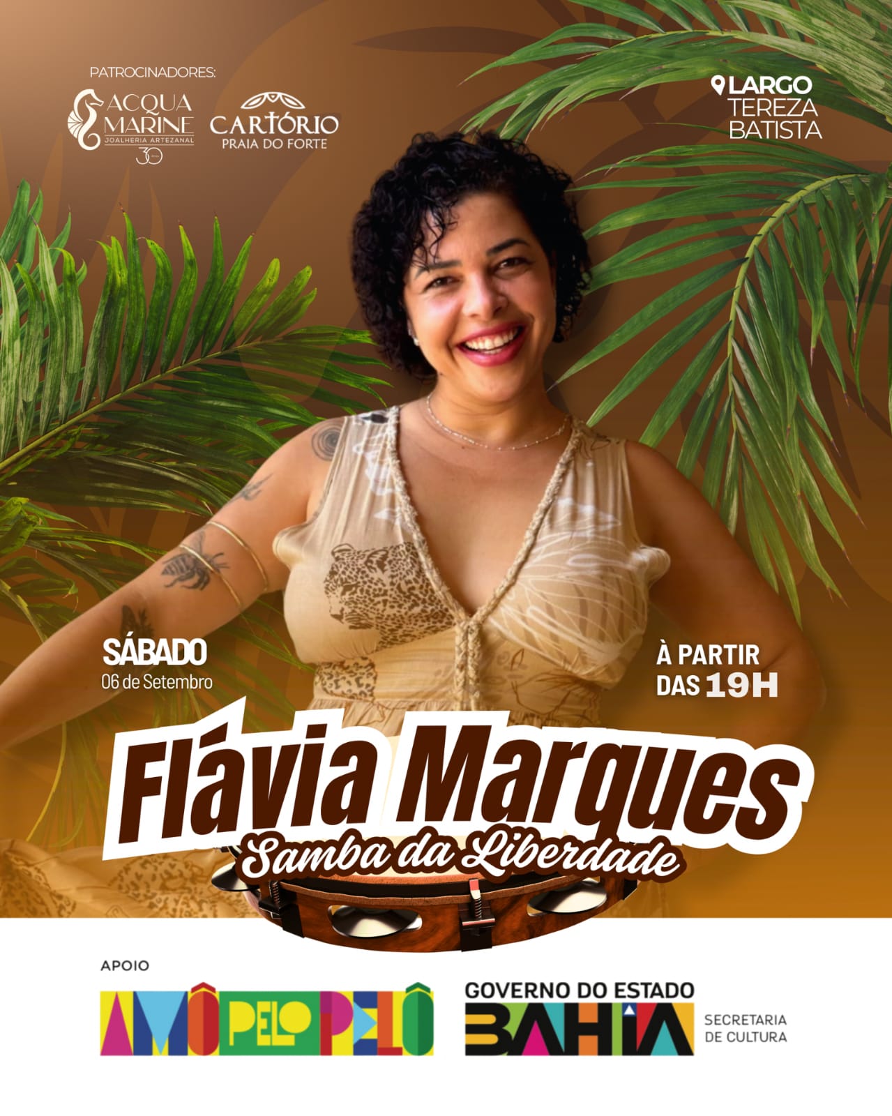 Flávia Marques apresenta o “Samba da Liberdade” no Pelourinho