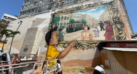Imagem do post Rua Chile ganha mural com personagens icônicos de Salvador