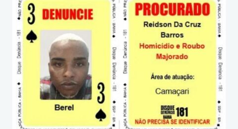 Imagem do post Polícia Civil da Bahia captura “Berel”, o Três de Espadas do Baralho do Crime