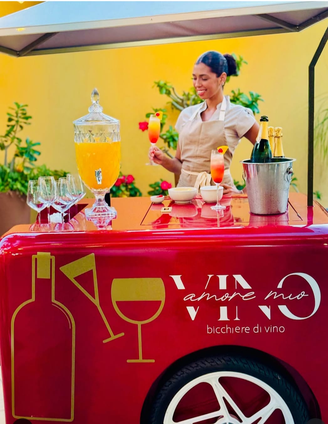 Carrinho Vino Amore Mio revoluciona eventos em Salvador