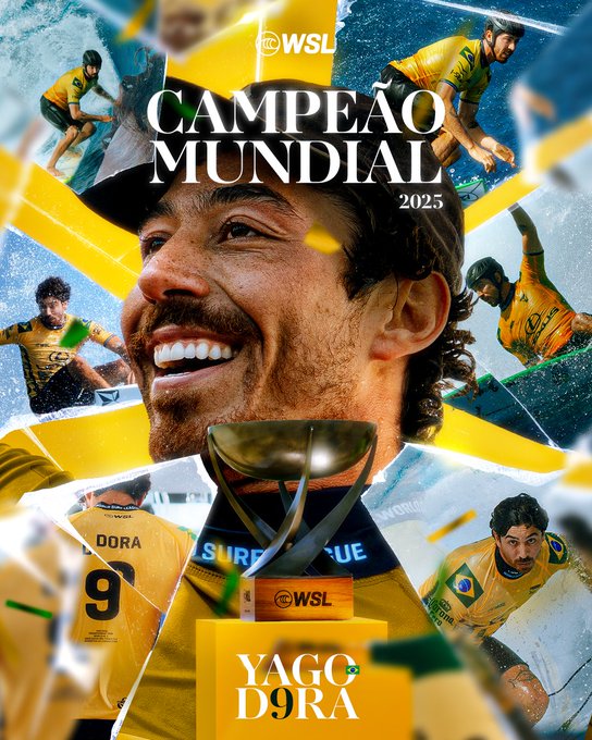 Yago Dora conquista título mundial da WSL nas ondas de Fiji