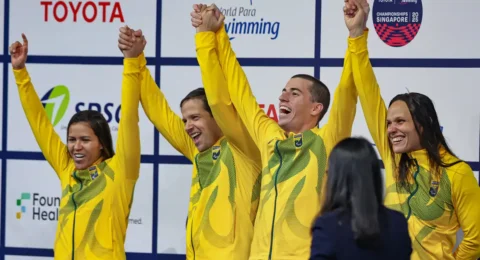 Imagem do post Brasil conquista seis medalhas e quebra recorde no Mundial de natação paralímpica