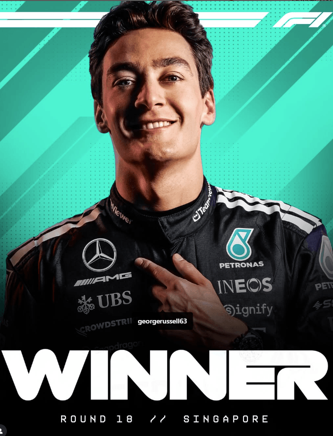 Russell vence o GP de Singapura e garante segunda vitória na temporada