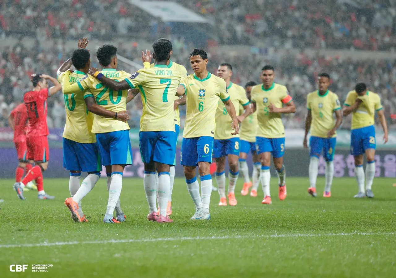 Brasil goleia Coreia do Sul por 5 a 0 e empolga sob comando de Ancelotti