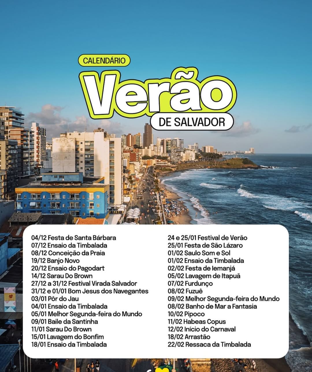 Imagem do post Verão Salvador 2026 aposta em campanha moderna para atrair turistas