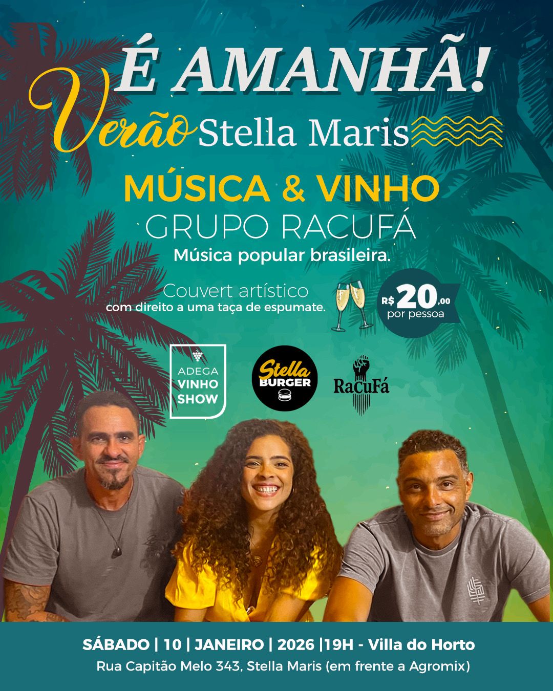 Imagem do post Verão Stella Maris une música brasileira e vinho em noite especial