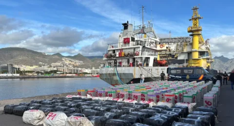 Imagem do post Espanha apreende 10 toneladas de cocaína em navio com escala no Brasil
