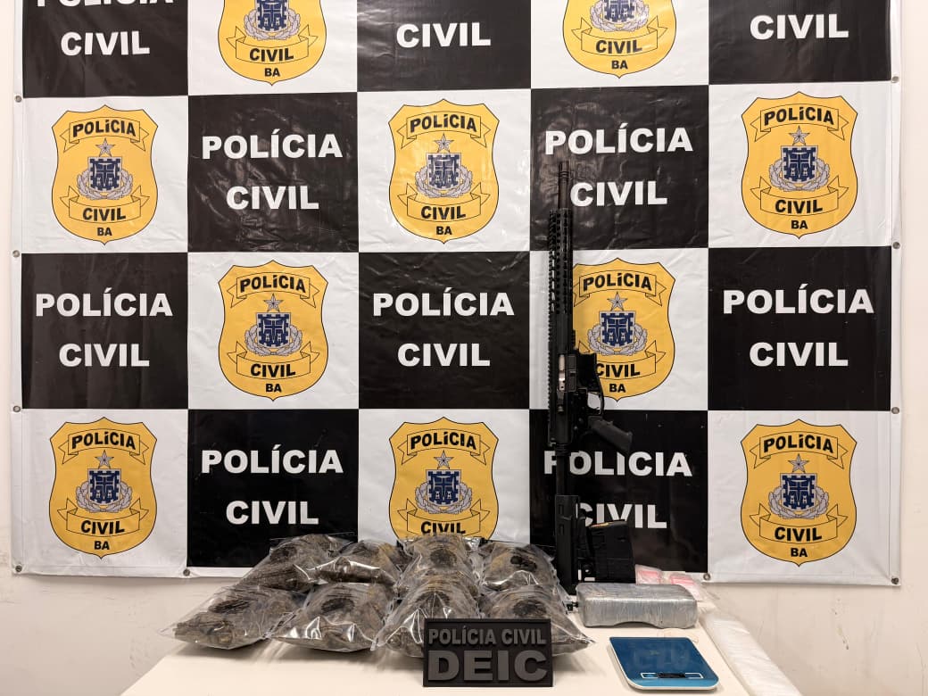 Polícia Civil apreende fuzil e drogas na região da Ceasa