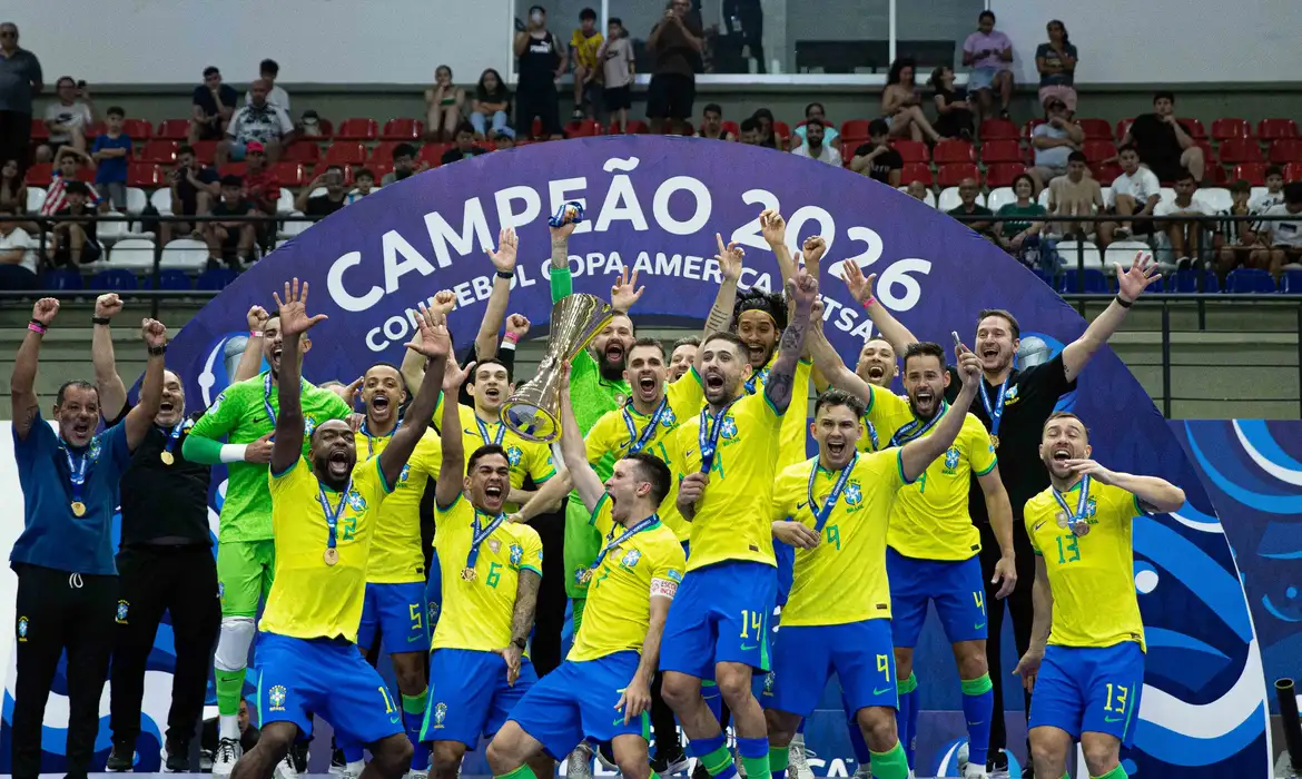 Imagem do post Brasil vence a Argentina e é campeão da Copa América de Futsal