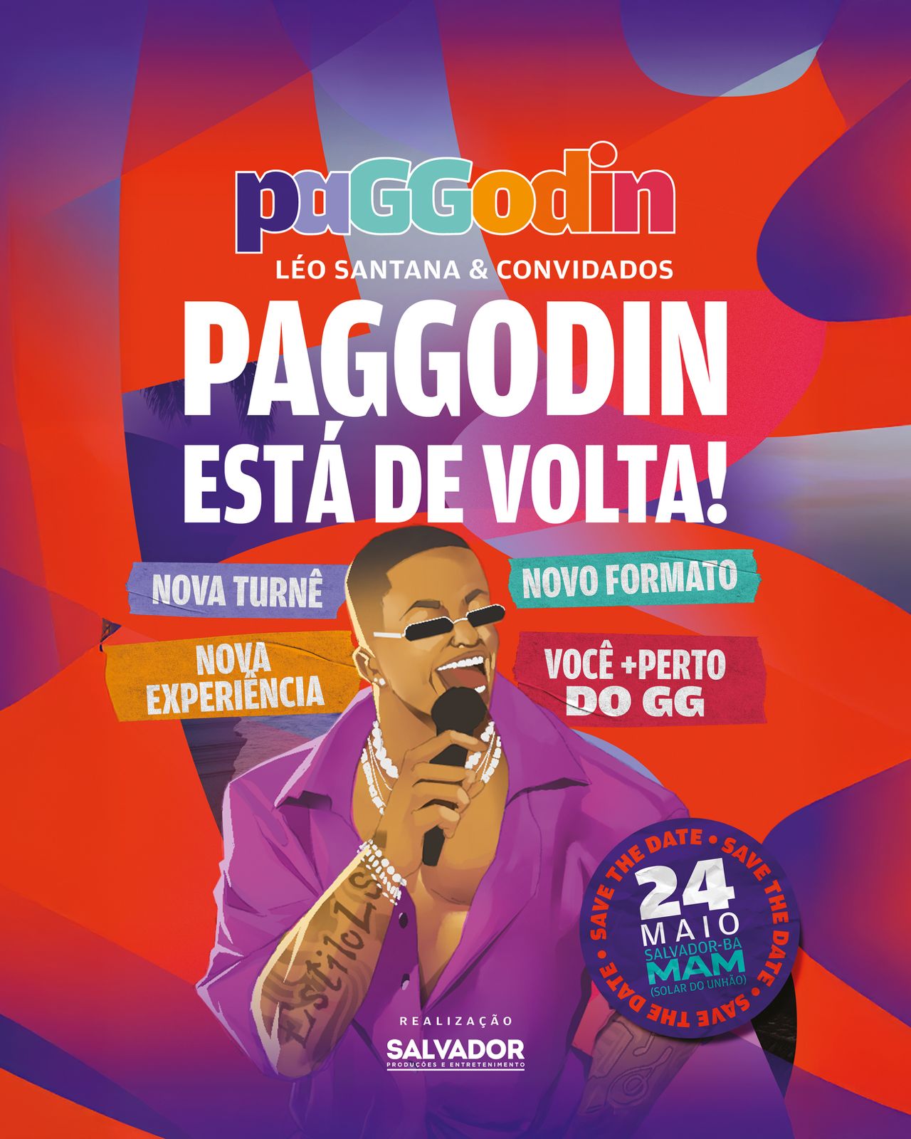 Léo Santana anuncia retorno do Paggodin com show em Salvador