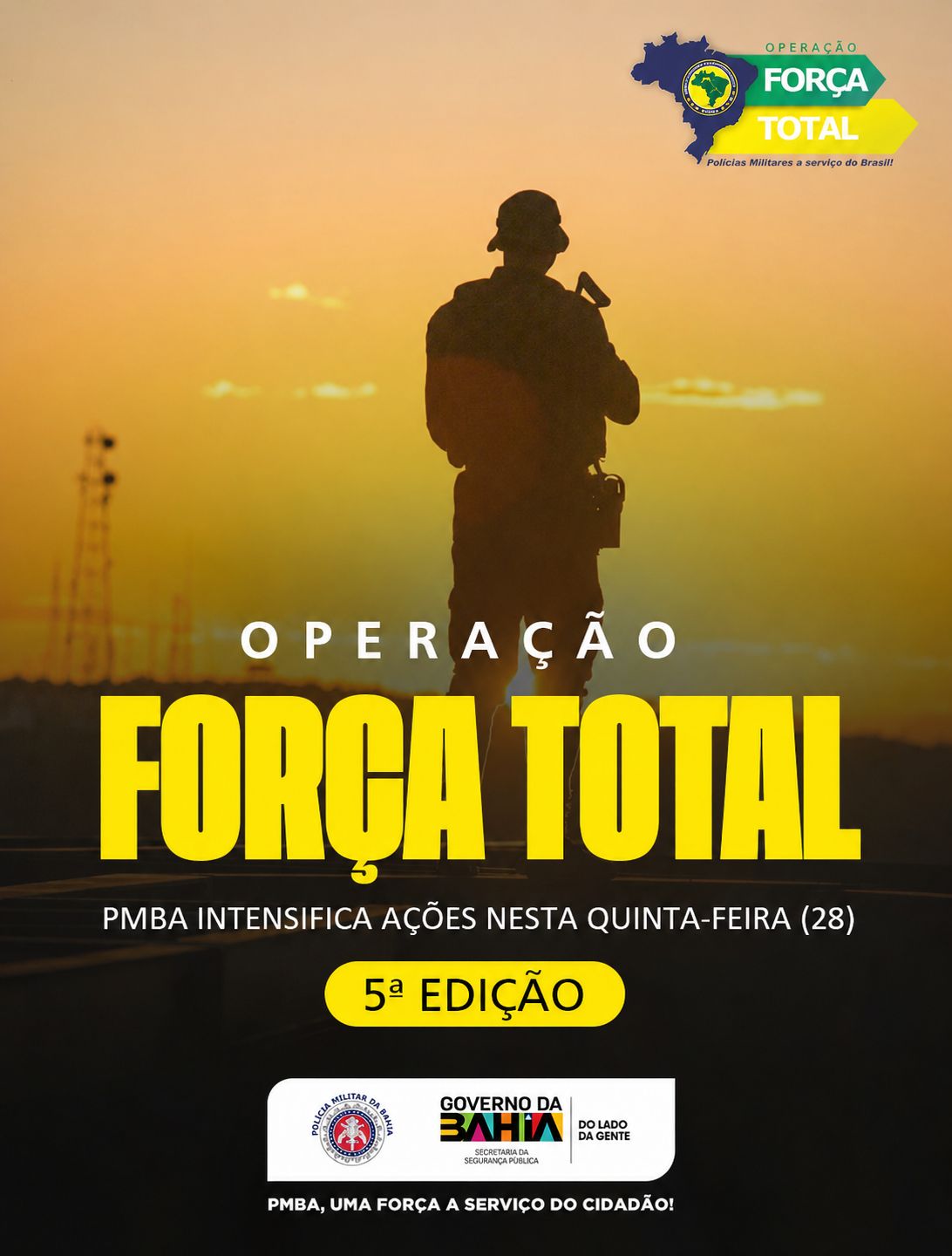 Operação Força Total reforça policiamento em toda a Bahia