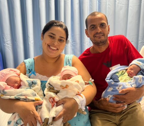 Imagem do post Maternidade de Salvador celebra nascimento raro de trigêmeos