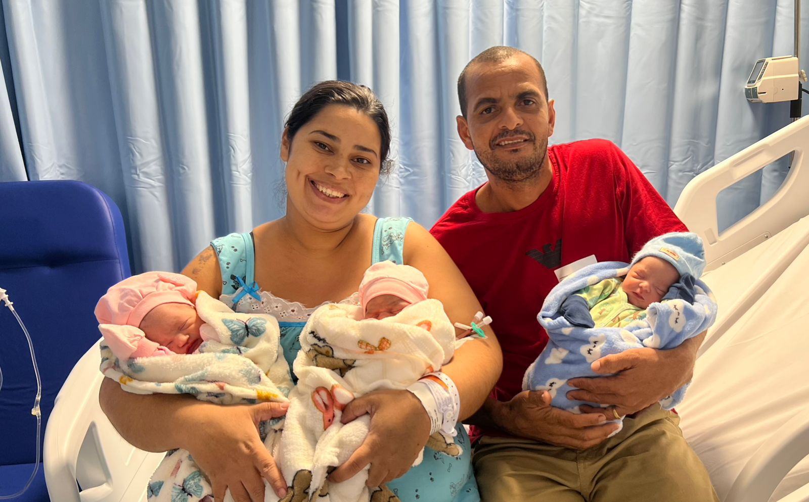 Maternidade de Salvador celebra nascimento raro de trigêmeos