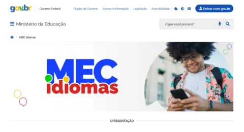Imagem do post MEC lança plataforma gratuita para aprender inglês e espanhol