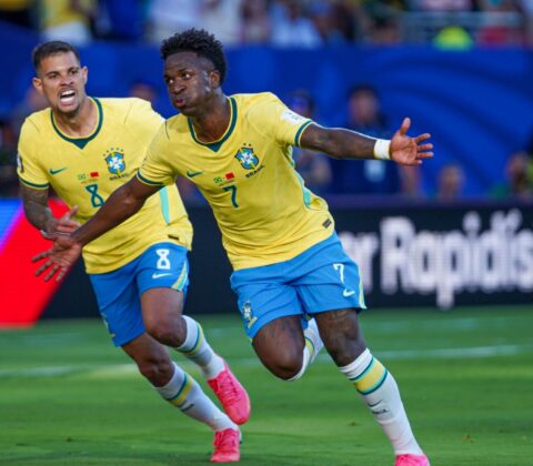 Imagem do post Brasil goleia Escócia e avança em 1º com show de Vini Jr.
