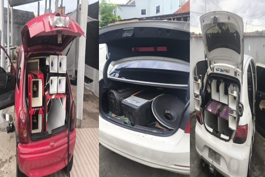 PM apreende carros com paredão durante festa em Valéria