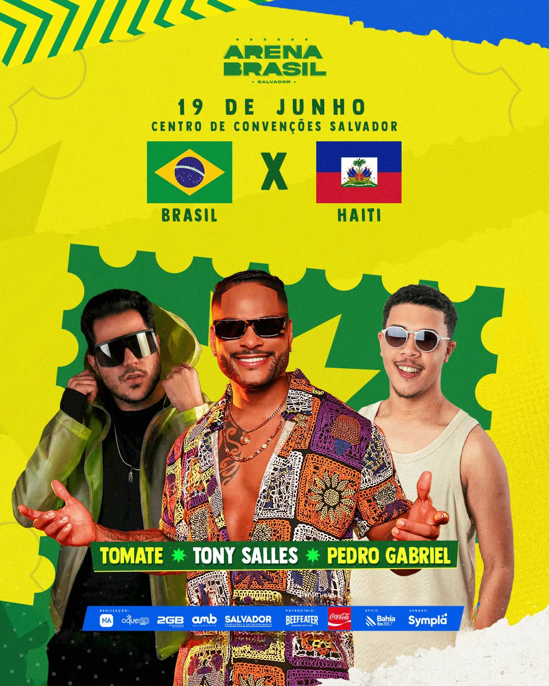 Imagem do post Arena Brasil terá Tomate e Tony Salles em Brasil x Haiti