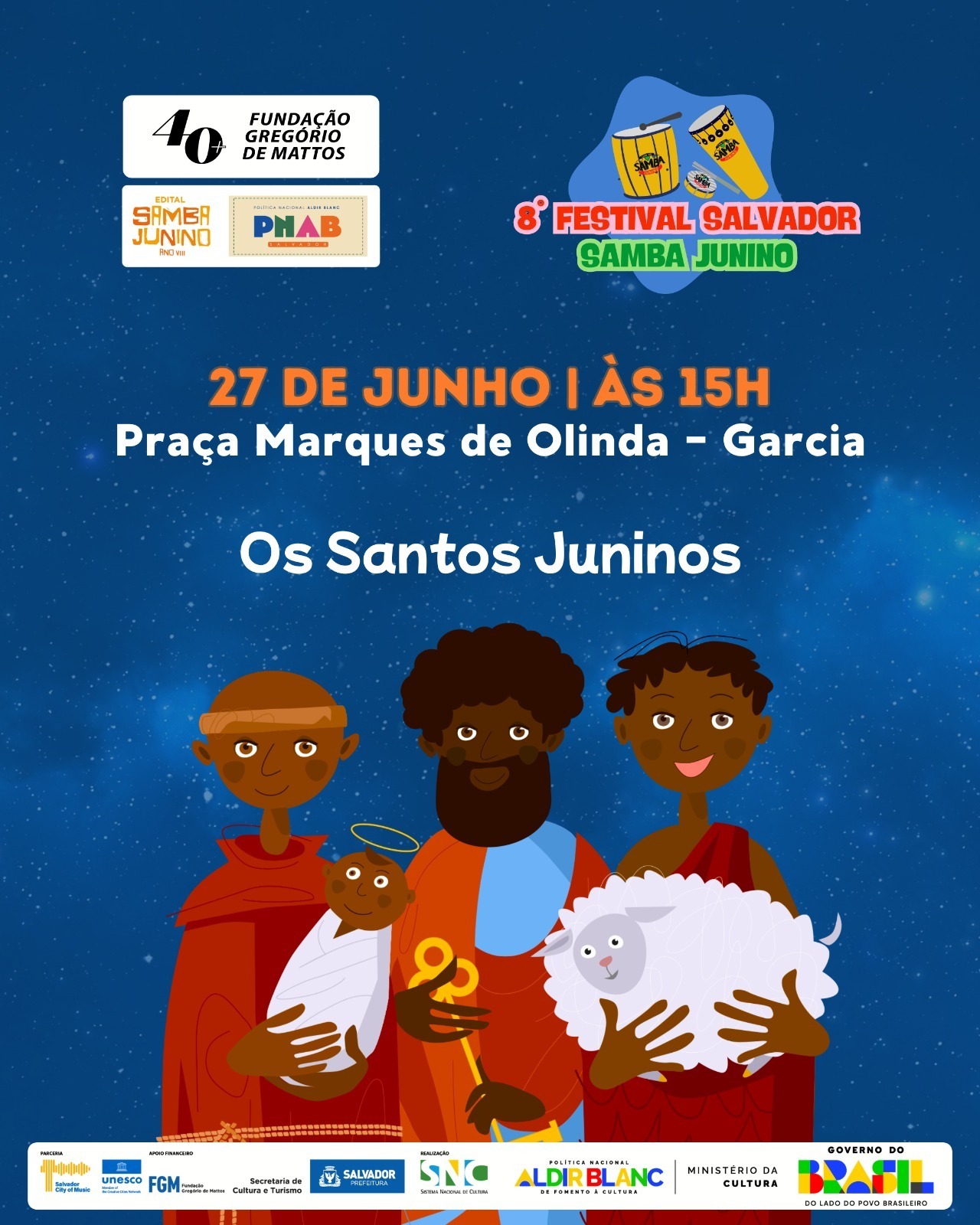 Imagem do post Festival Salvador Samba Junino reúne grupos e celebra tradição no Garcia