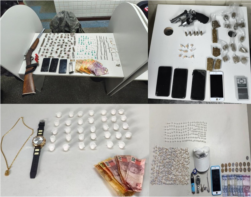 PM apreende armas, drogas e prende suspeitos em 48 horas na Bahia