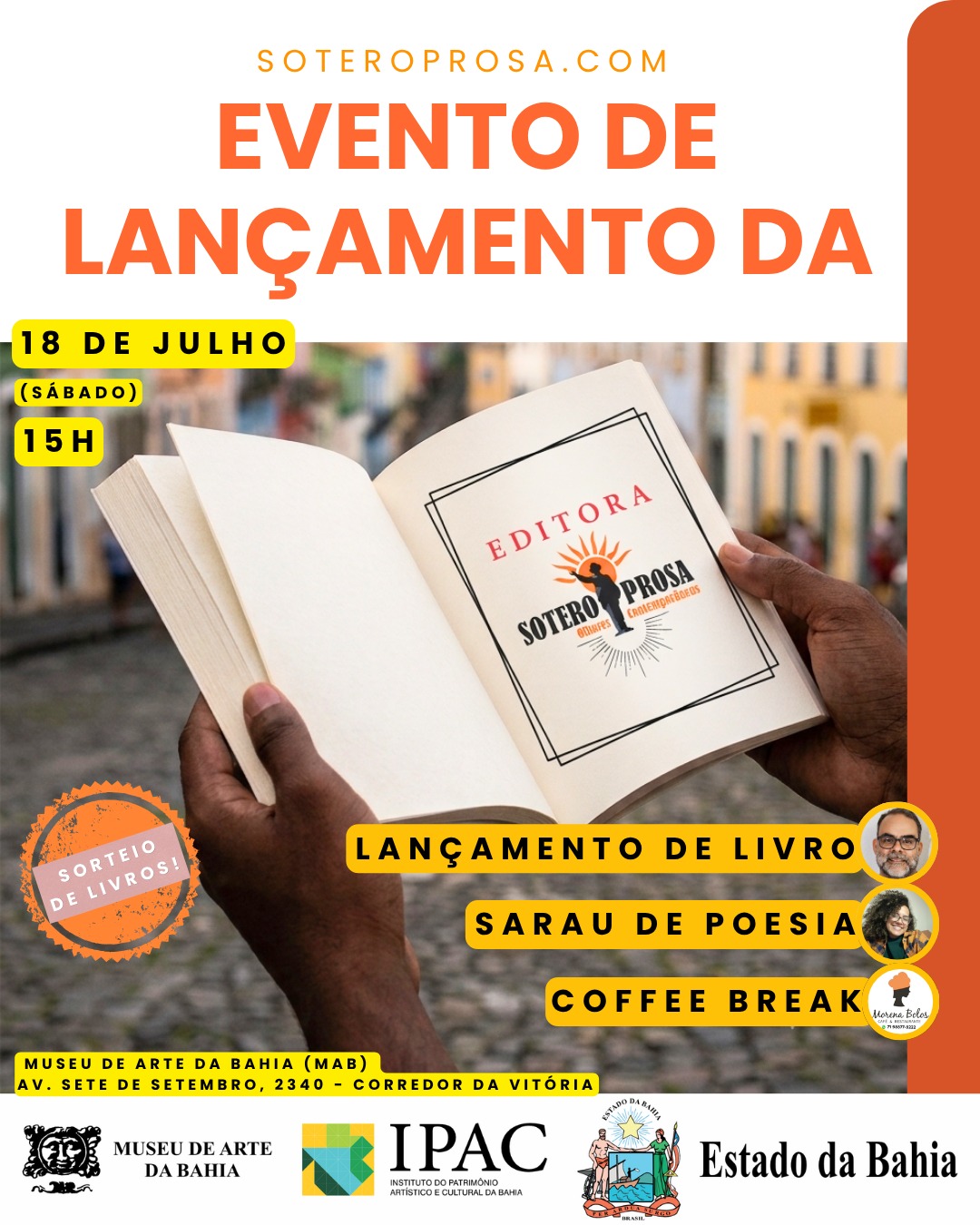 Imagem do post Soteroprosa comemora 9 anos com lançamento de editora em Salvador