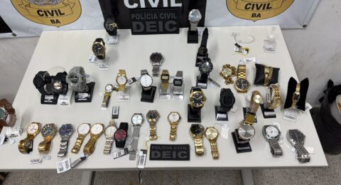 Imagem do post Polícia recupera 38 relógios furtados avaliados em R$ 400 mil na Bahia