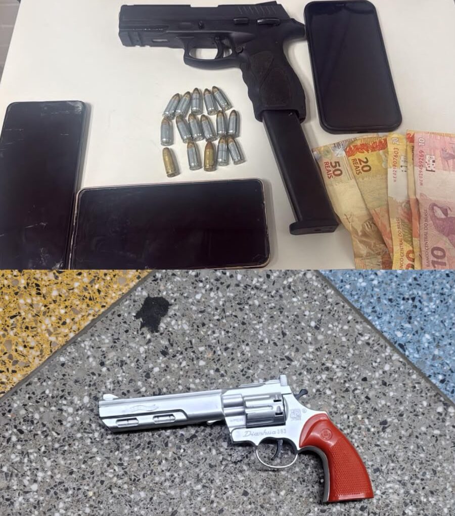 PM prende dupla com pistola e munições em Cajazeiras