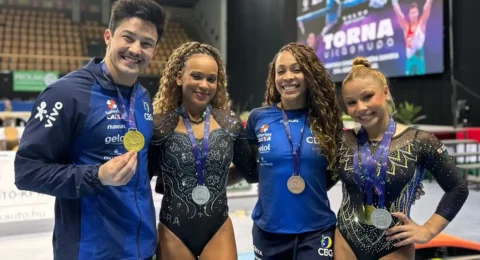 Imagem do post Brasil fecha Copa do Mundo de Ginástica com seis medalhas