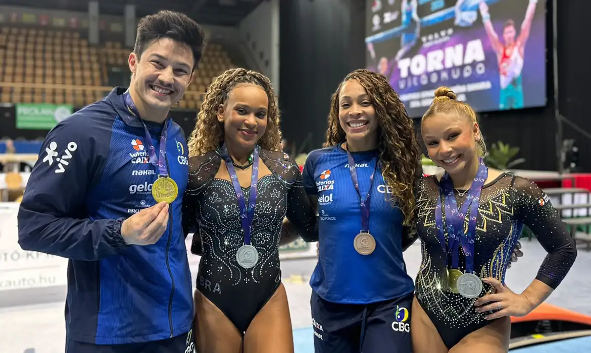 Imagem do post Brasil fecha Copa do Mundo de Ginástica com seis medalhas