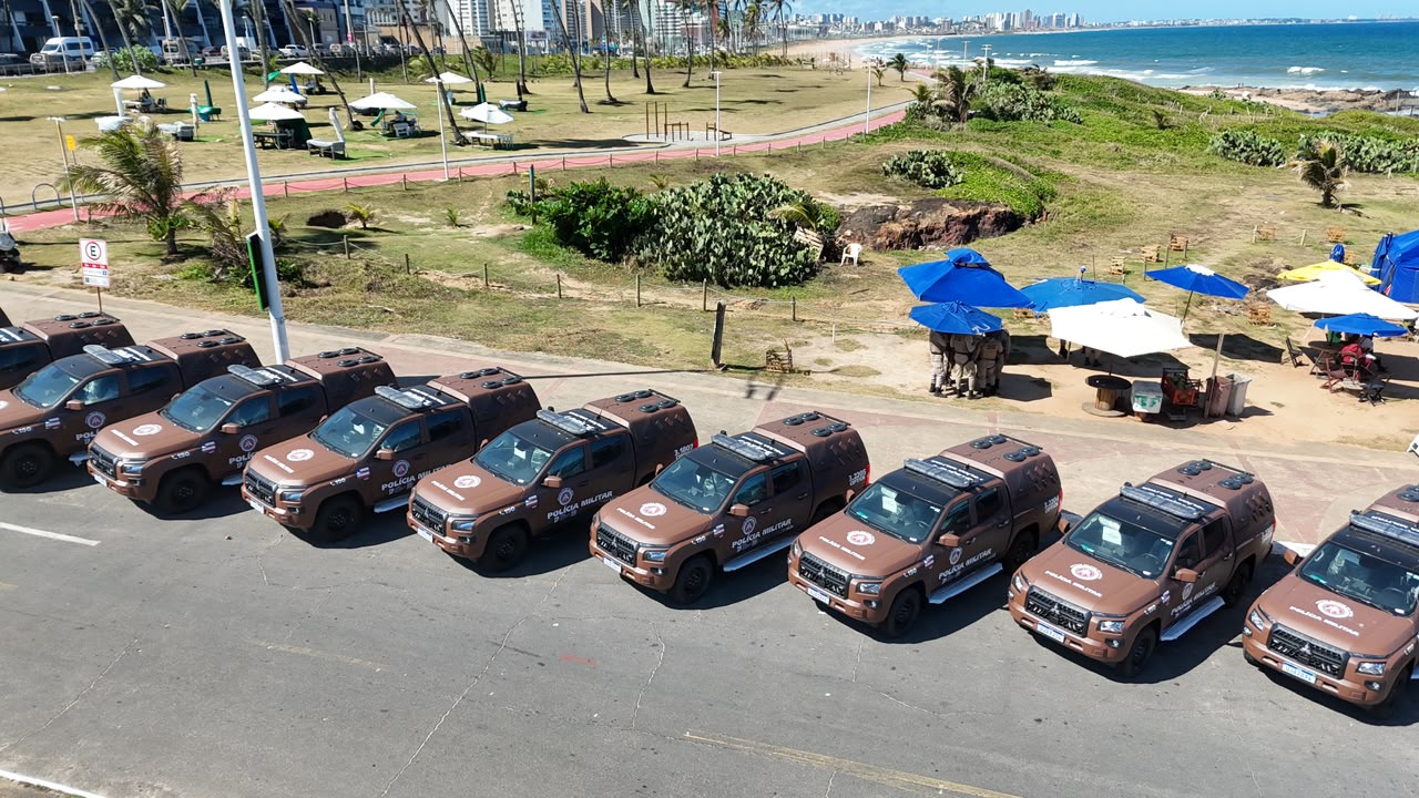 PM da Bahia recebe 115 novas viaturas